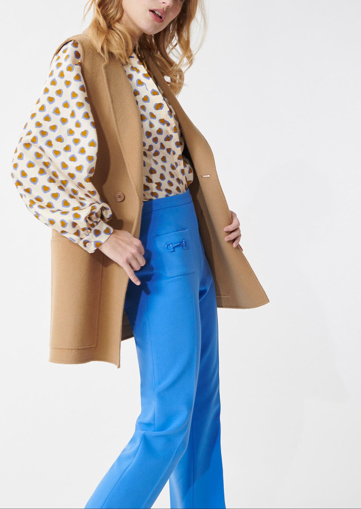 Chemise Claire écrue imprimé coeurs Faume - seconde main