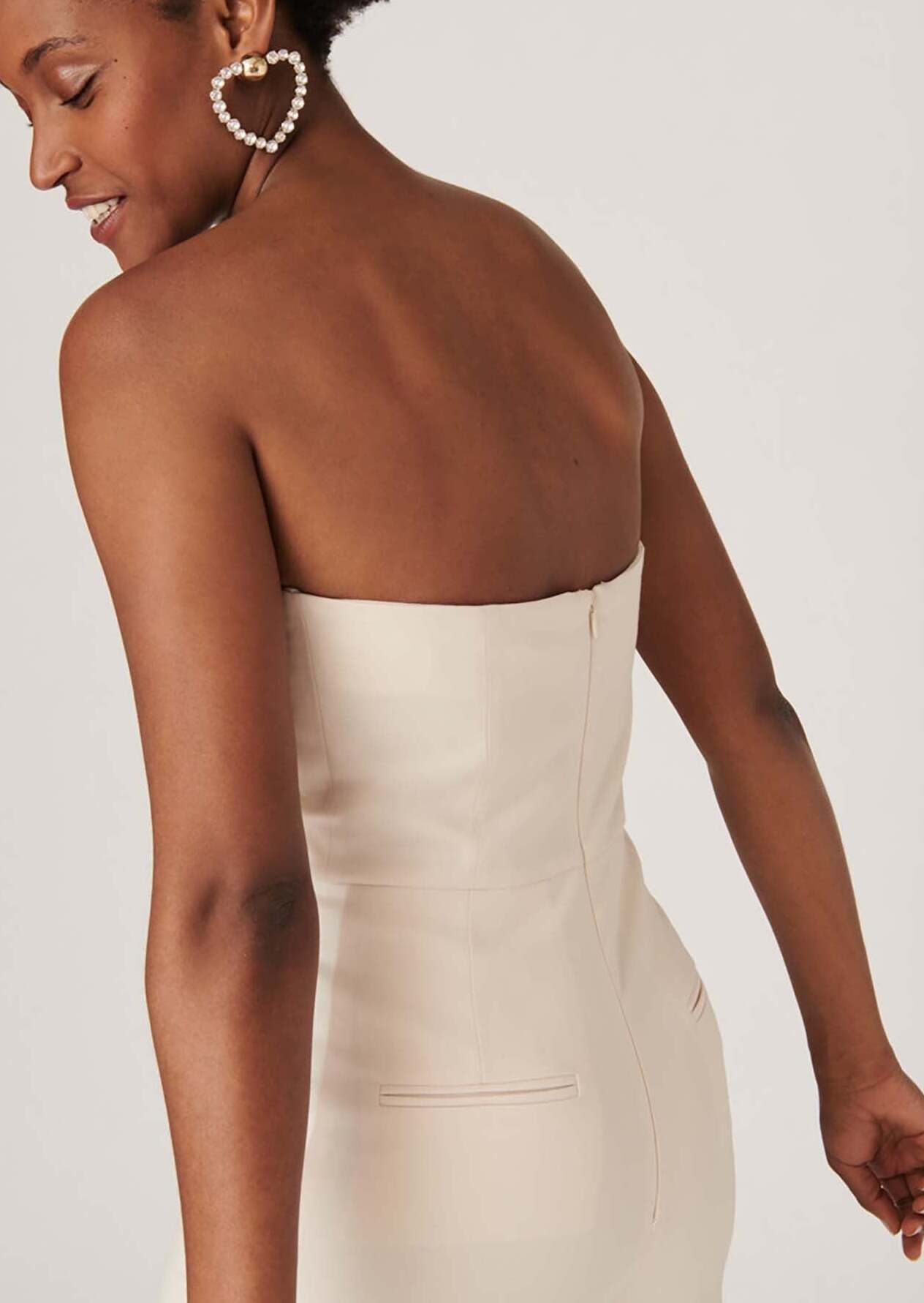 Combinaison bustier Perry écrue en laine froide Faume - seconde main