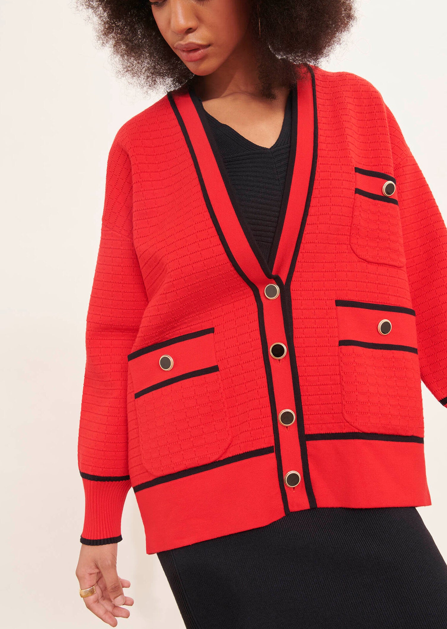 Gilet Gabriella rouge en maille Faume - seconde main