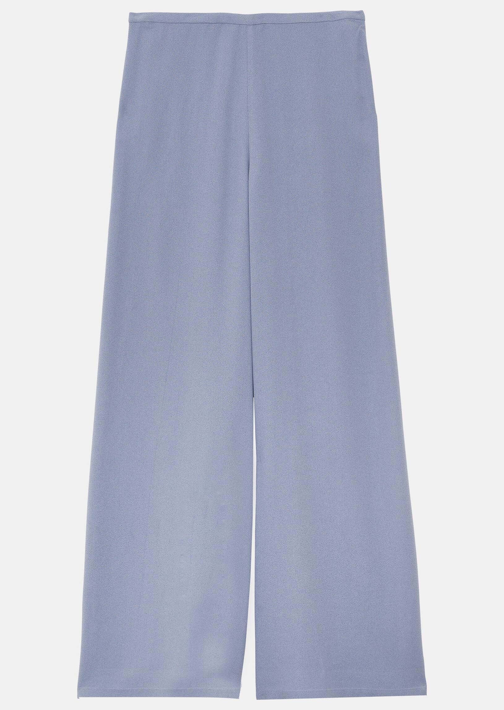 Pantalon Prunelle bleu en crêpe envers satin Faume - seconde main