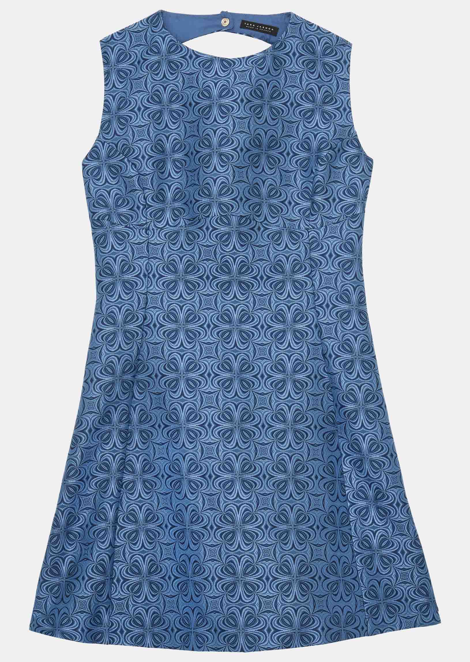 Robe Romeala bleue en jacquard Faume - seconde main