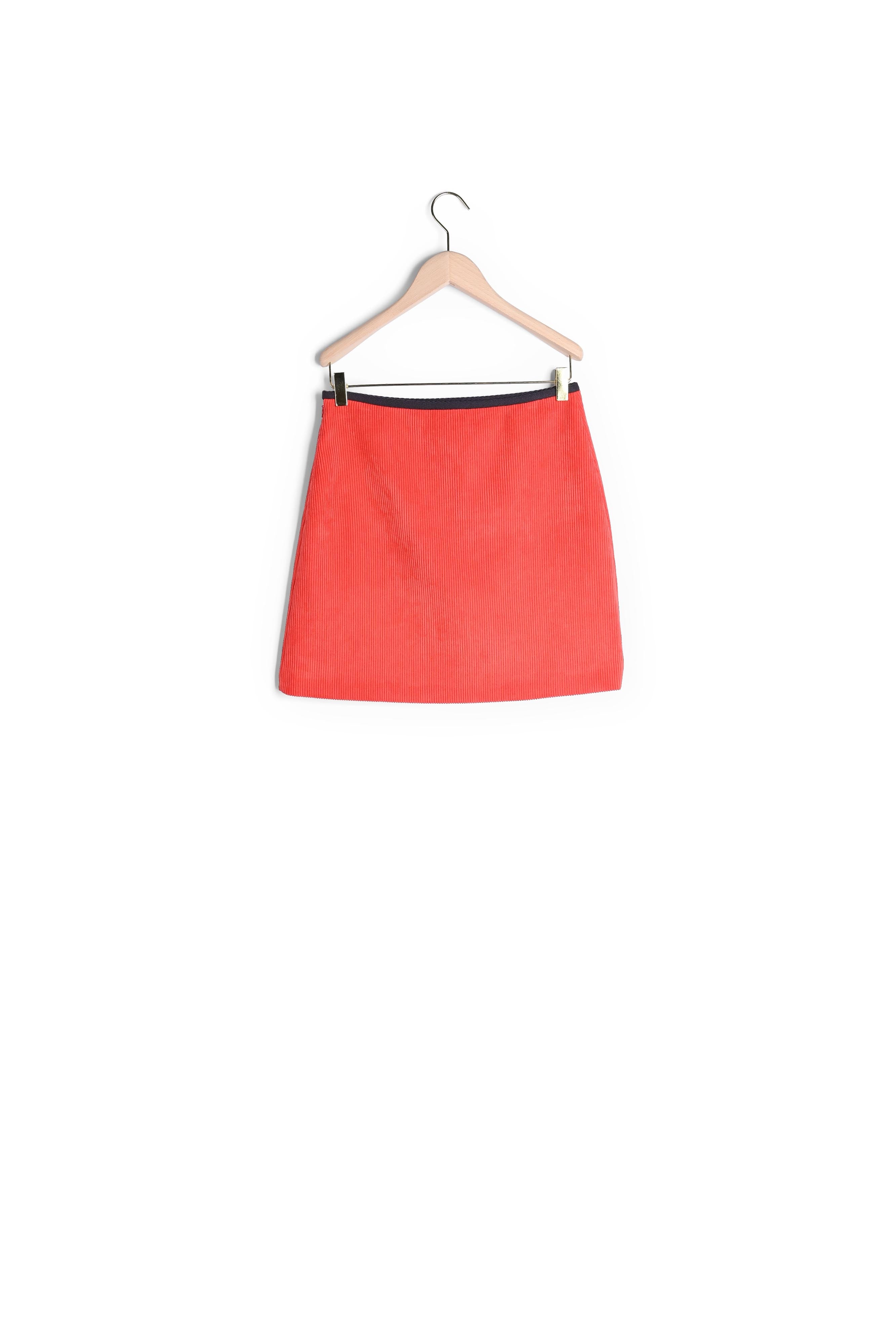 Jupe Jourdan rouge en velours côtelé Faume - seconde main