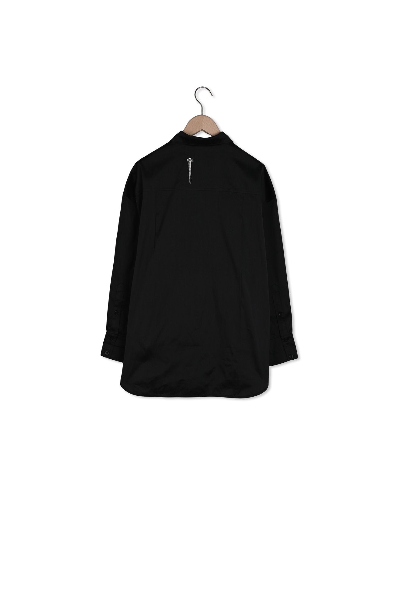 Chemise Cedric noire en taffetas Faume - seconde main