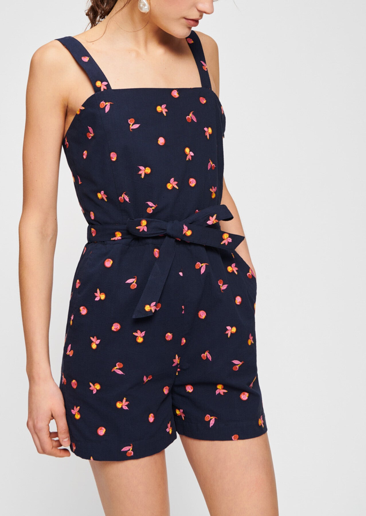 Combi-short bleu nuit à motifs Faume - seconde main