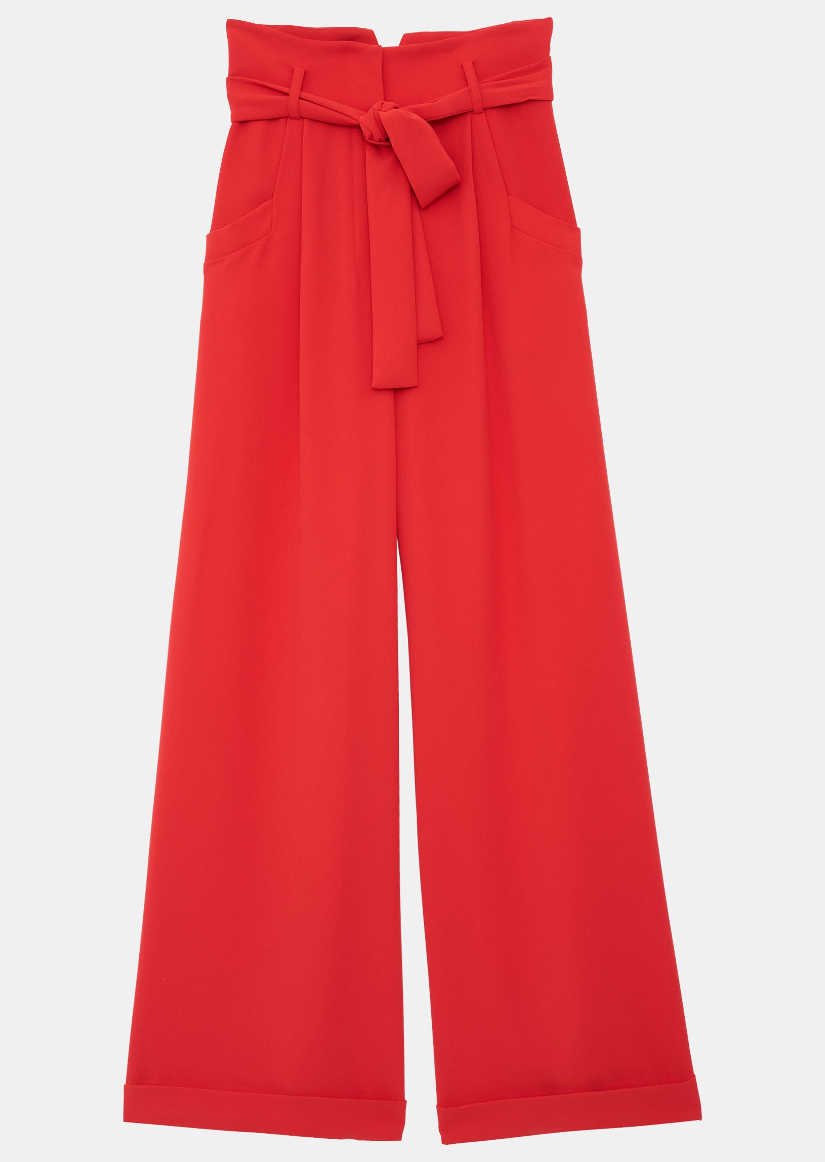 Pantalon Pyla rouge en crêpe Faume - seconde main