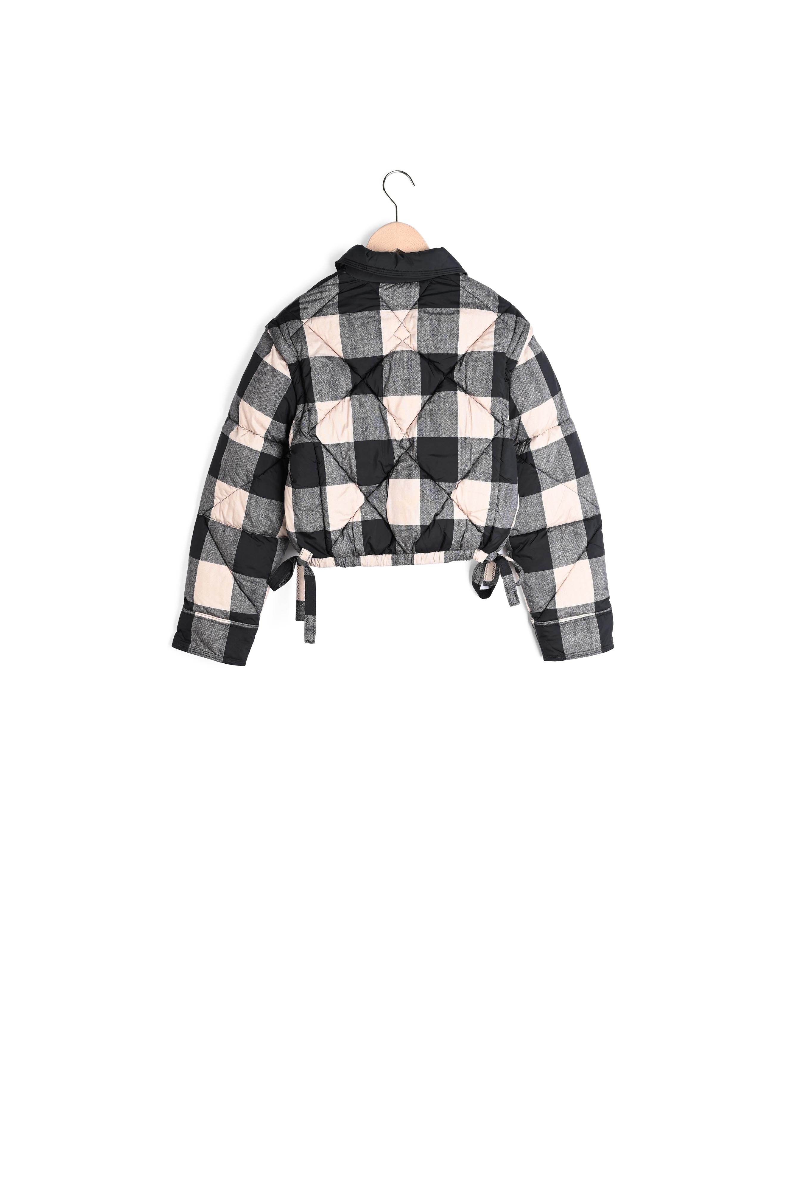 Doudoune courte Dolly noire en vichy Faume - seconde main