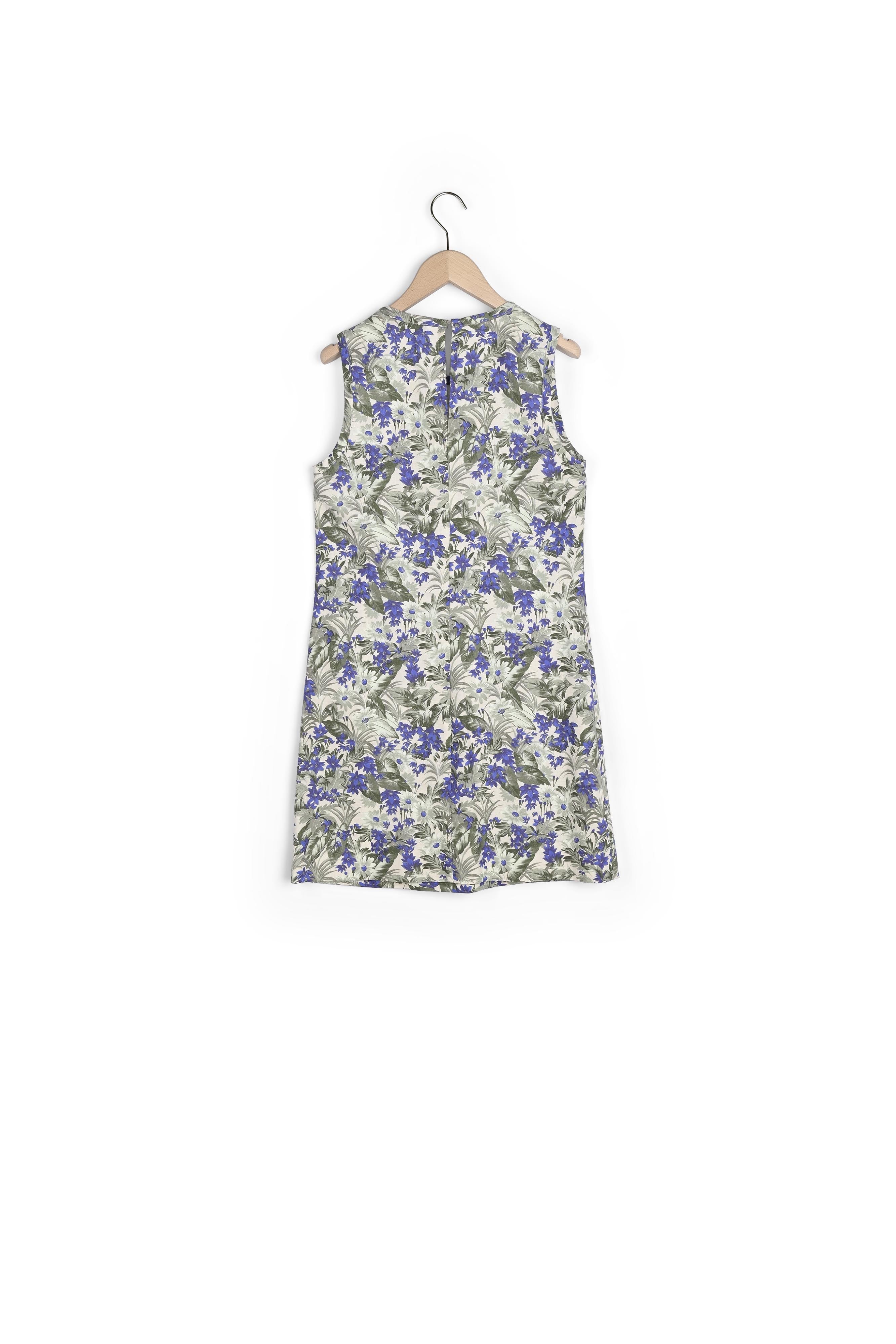 Robe Rippi écrue imprimé pampa et fleurs en lin Faume - seconde main