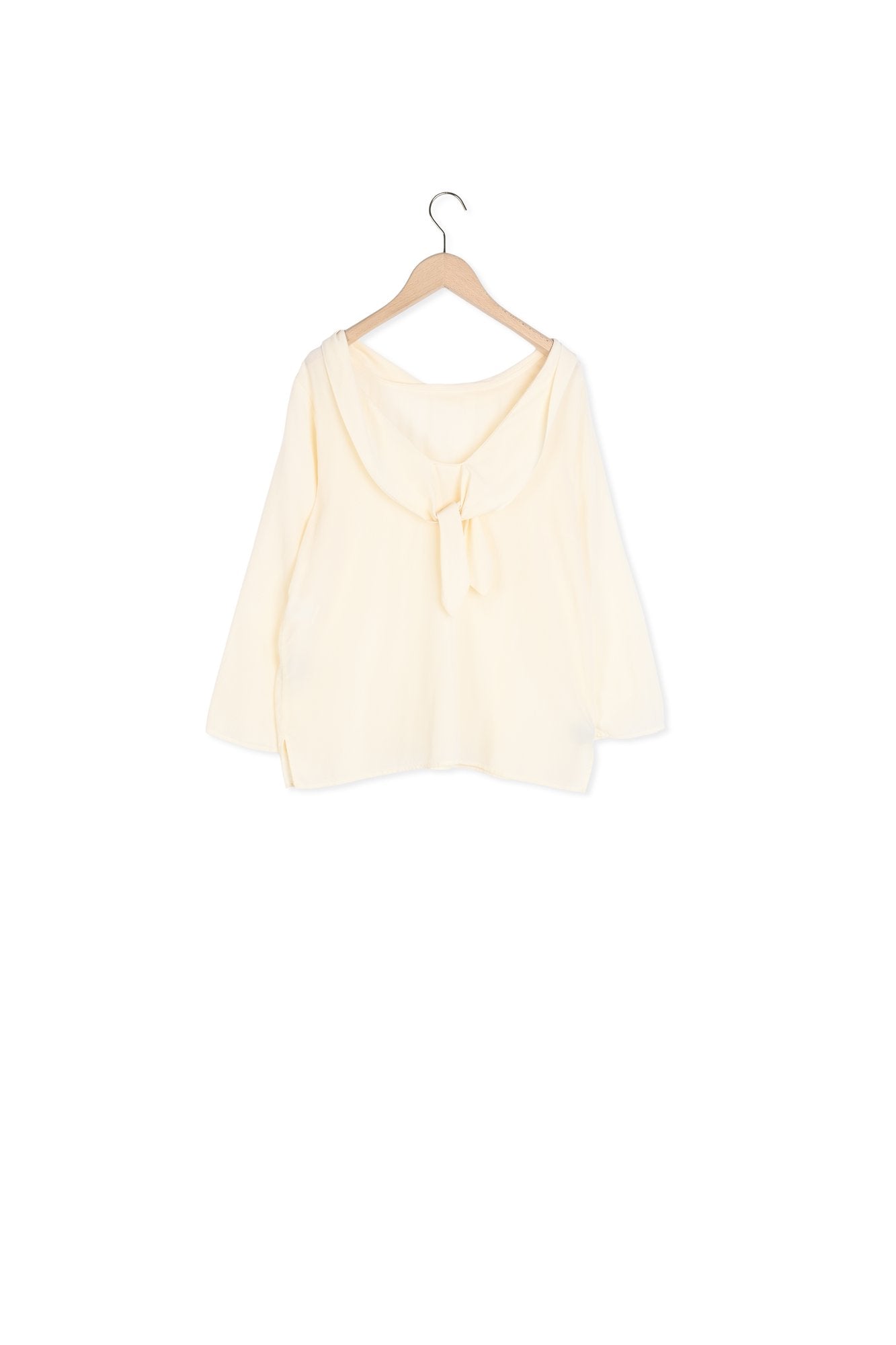 Blouse Thelma en crêpe de soie blanche Faume - seconde main