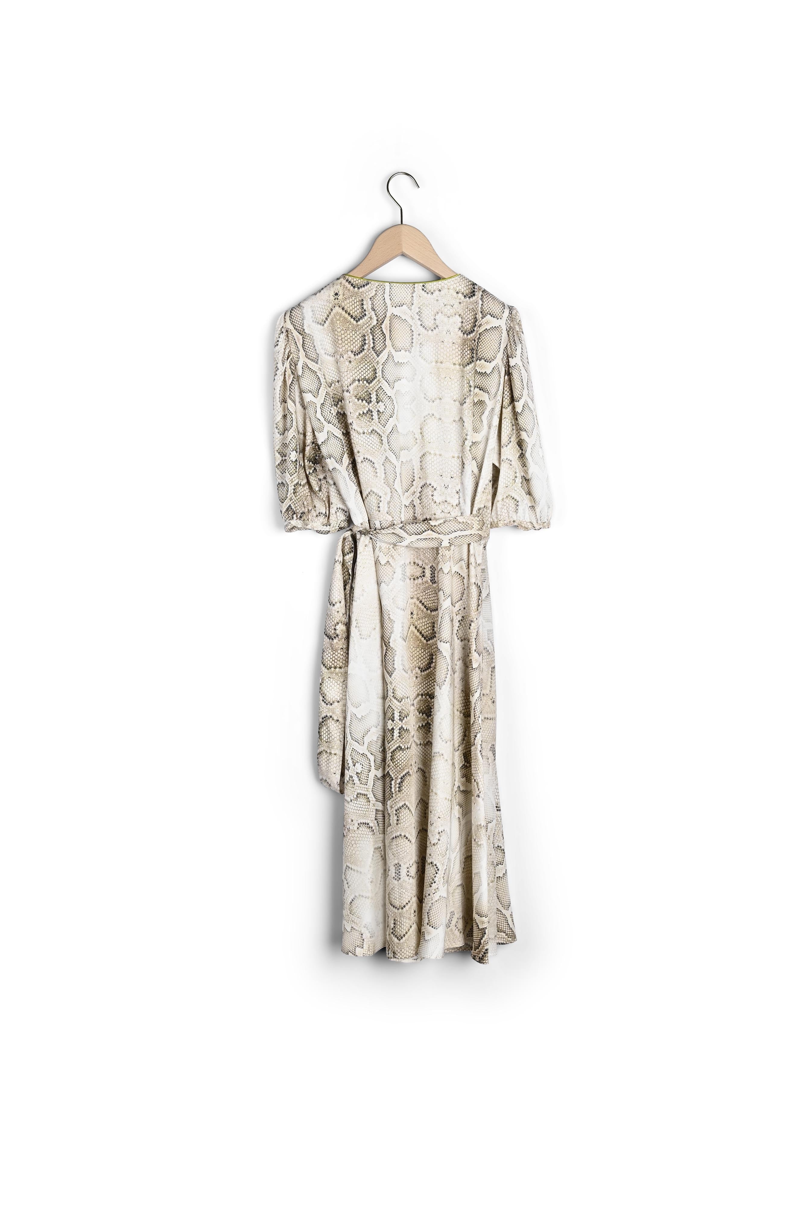 Robe Rikky écrue imprimé python Faume - seconde main