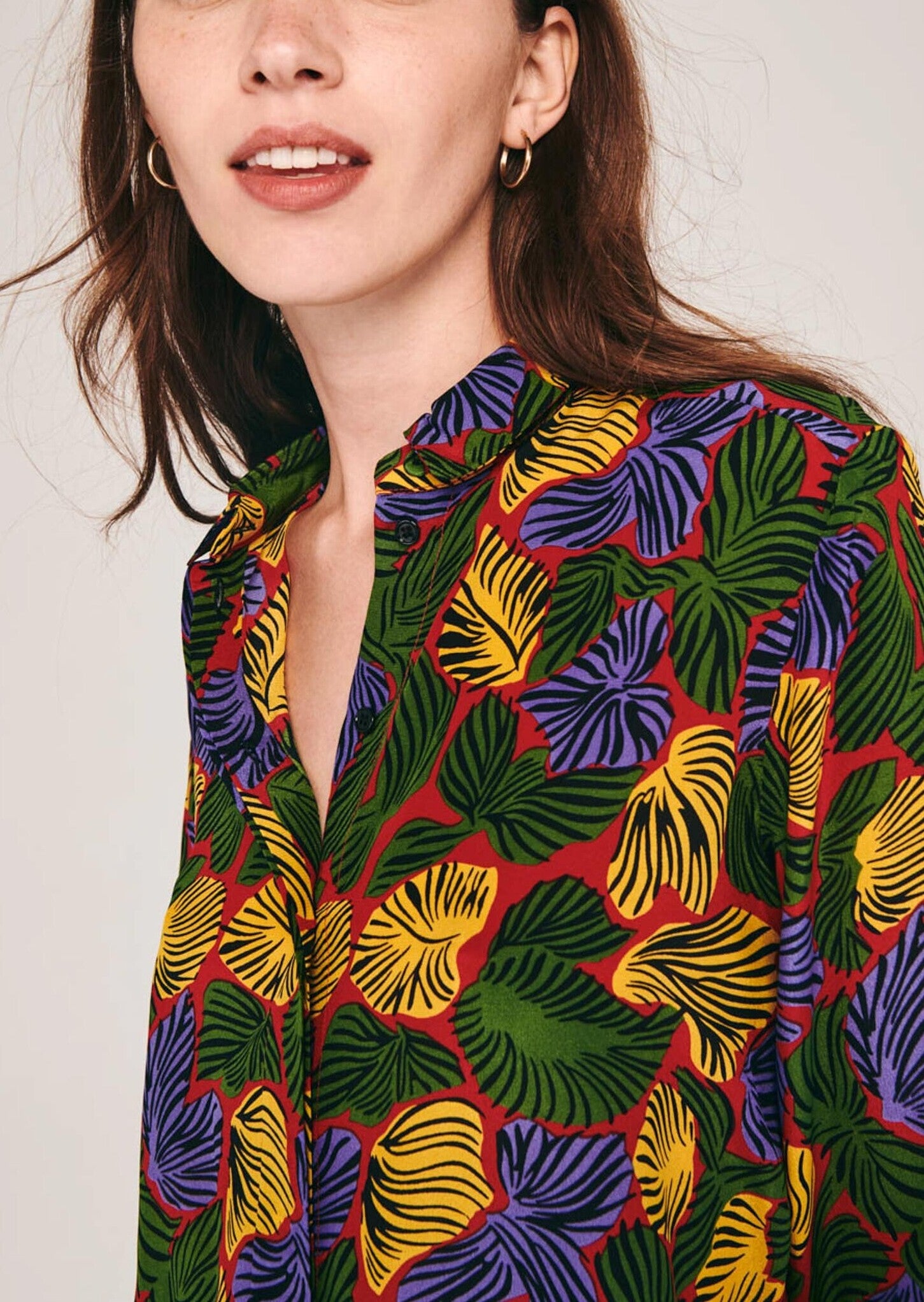 Chemise imprimée feuillage Faume - seconde main