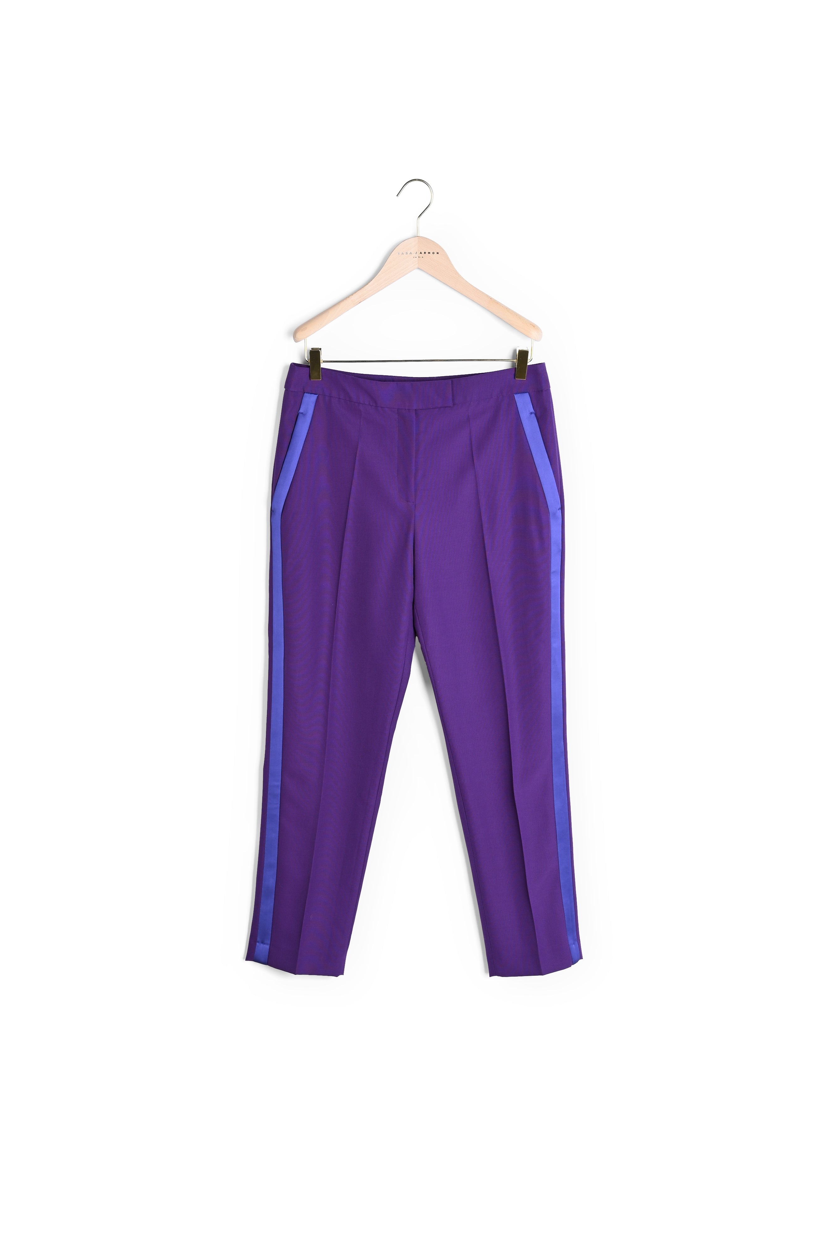 Pantalon de tailleur Paul violet en laine froide Faume - seconde main
