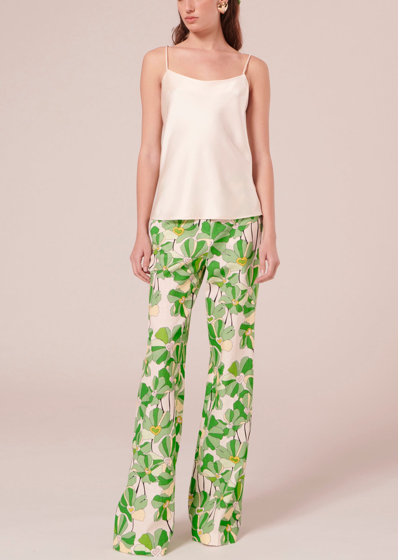 Top Tess écru en satin fluide Faume - seconde main