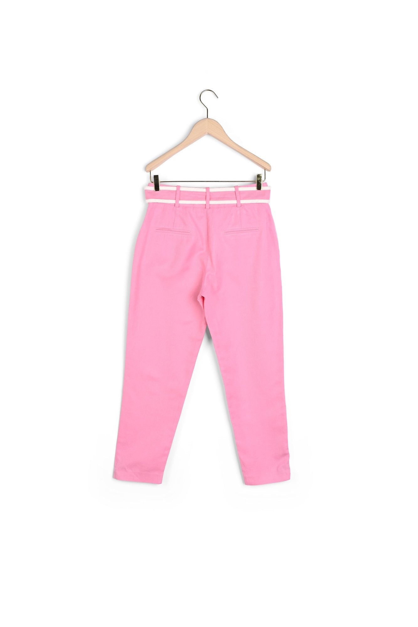 Pantalon Patricia rose en lin Faume - seconde main