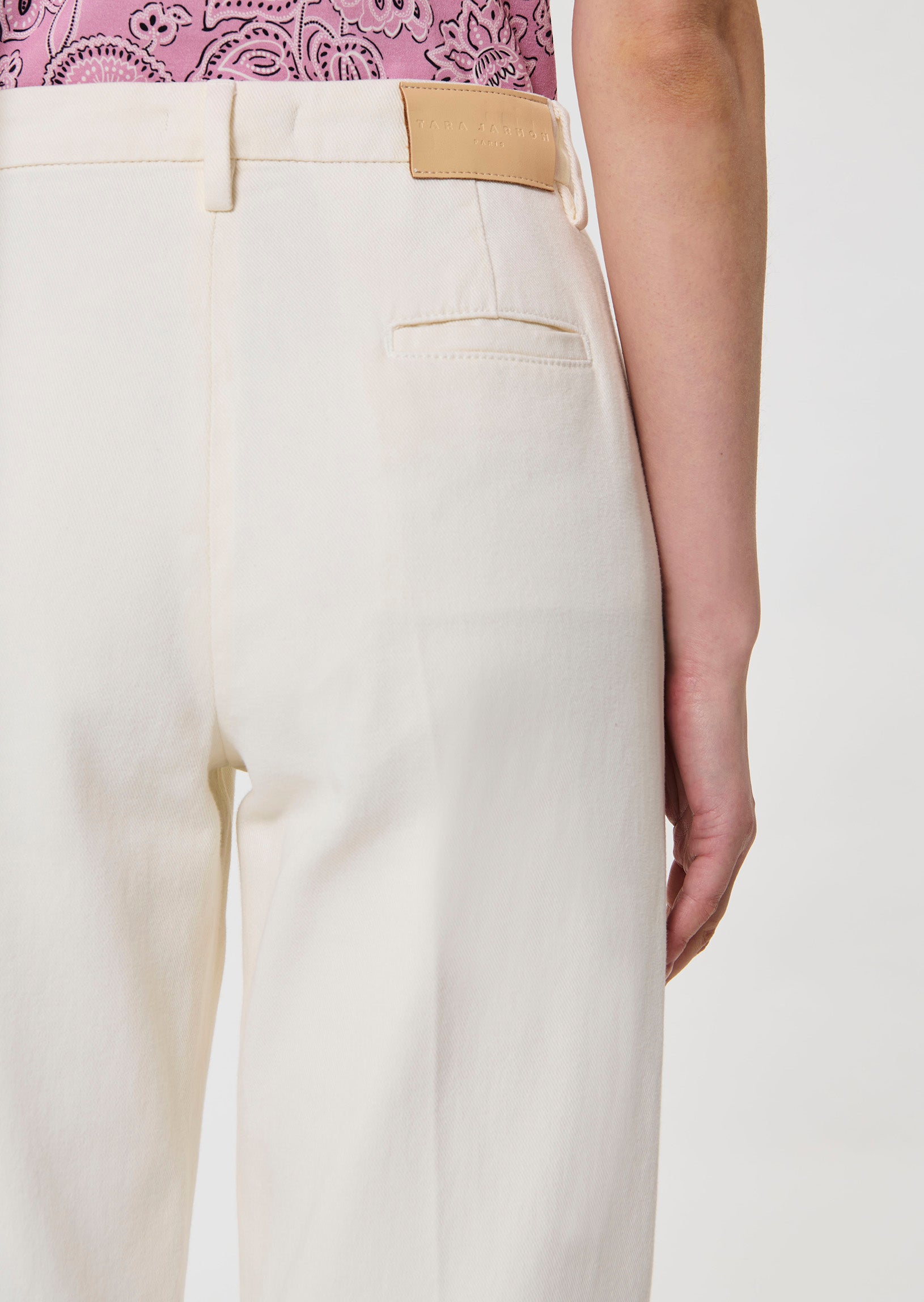 Jean blanc en denim Jerome Faume - seconde main