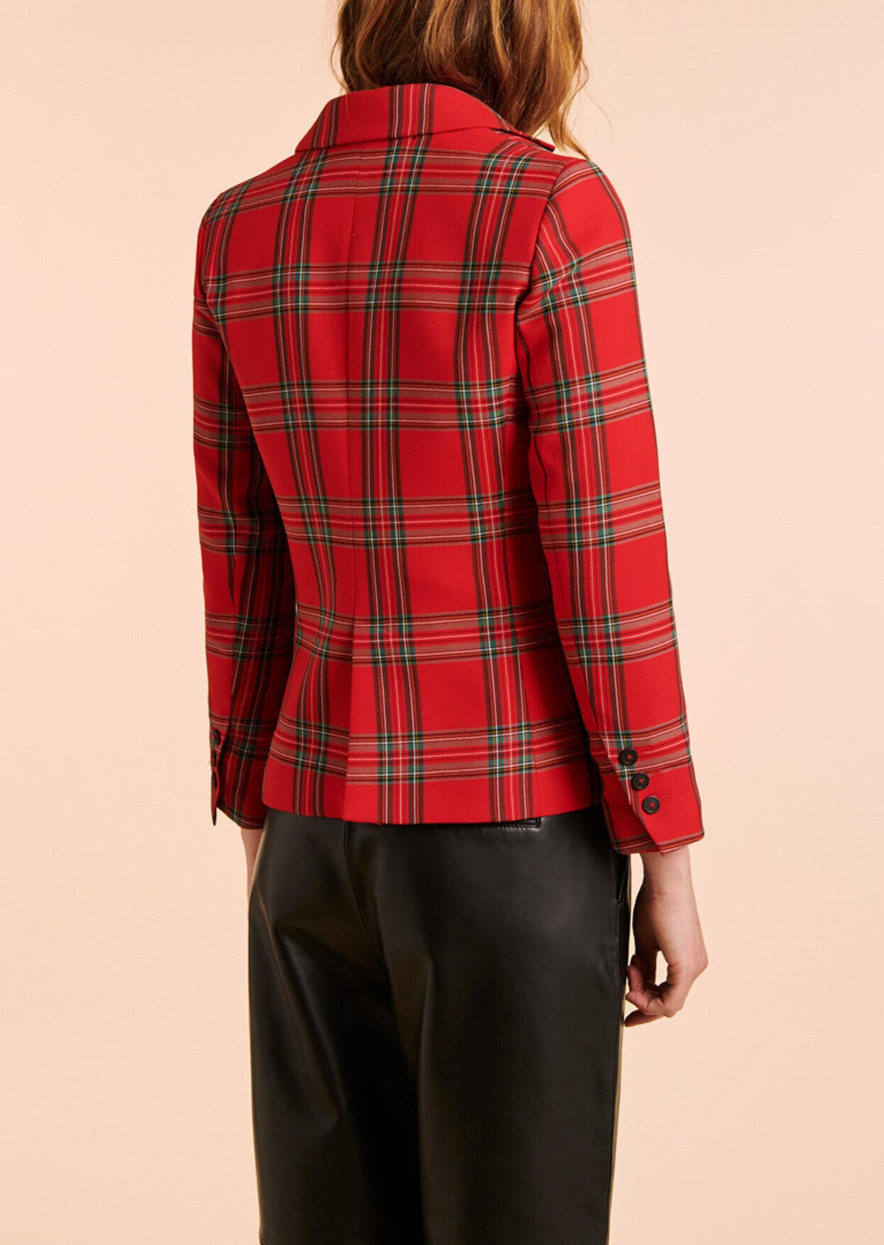 Veste Virginie rouge en tartan Faume - seconde main