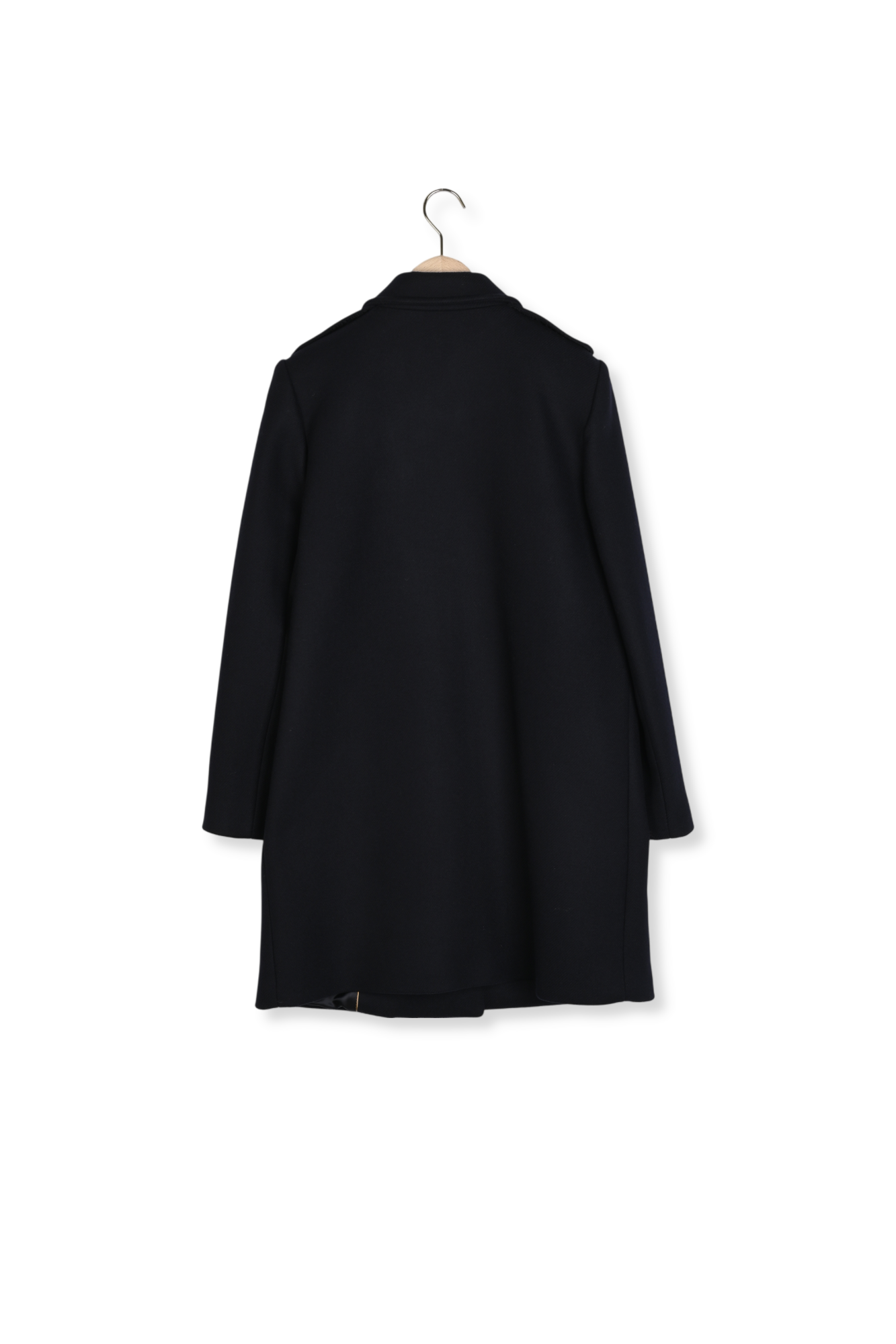 Manteau Mure bleu nocturne en drap de laine Faume - seconde main