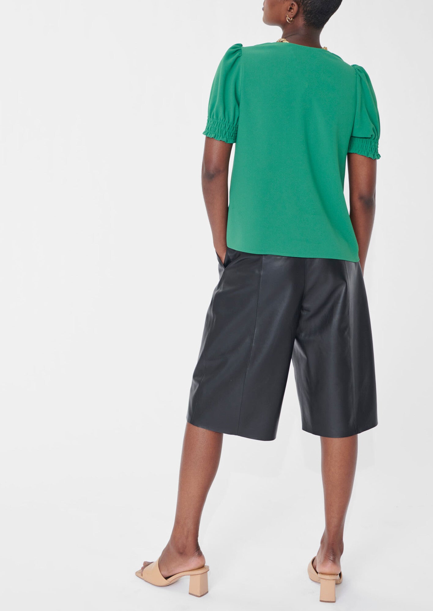 Top Talent émeraude en crêpe Faume - seconde main