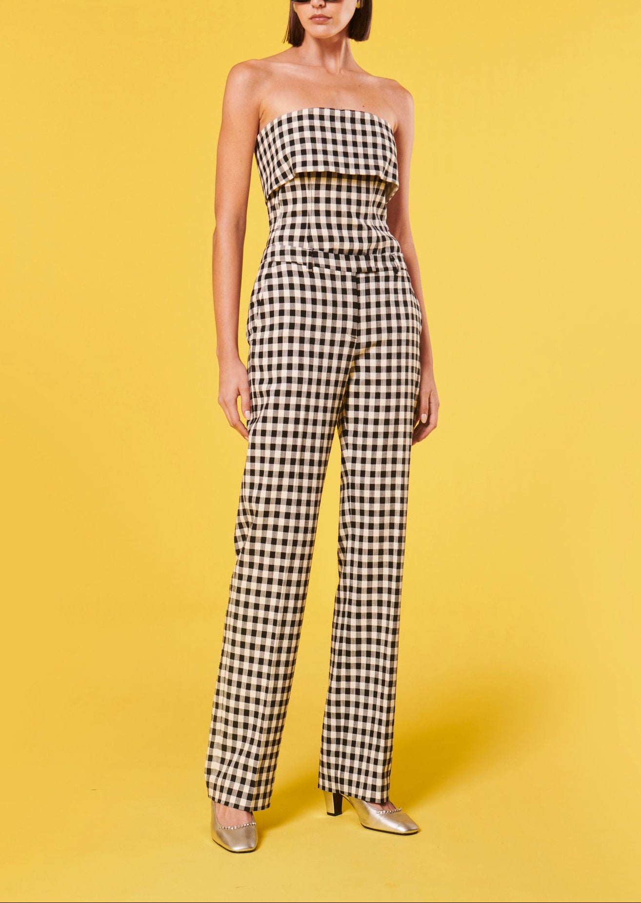 Pantalon Peter noir en vichy Faume - seconde main