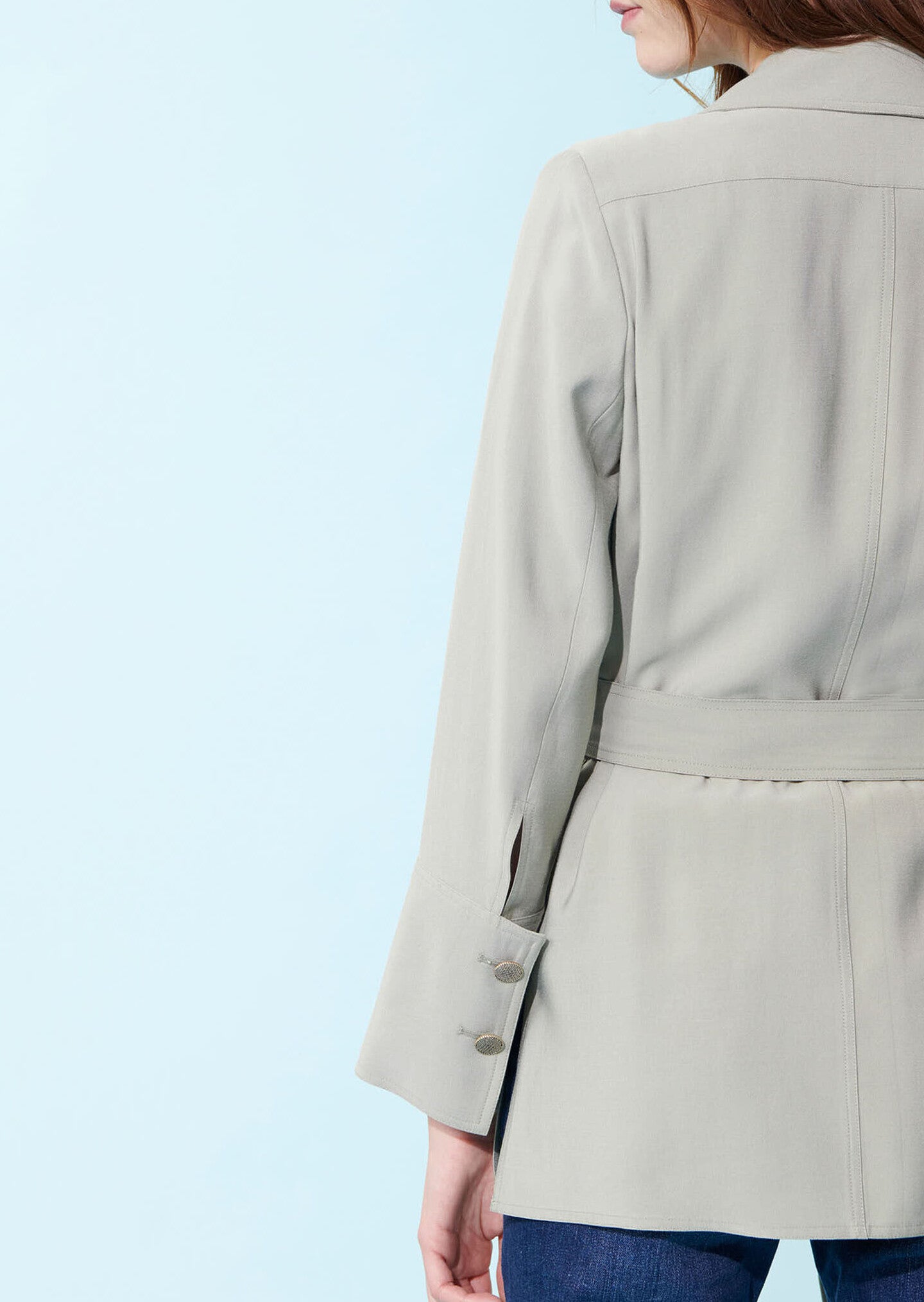 Saharienne Vivi vert pâle fluide en viscose Faume - seconde main