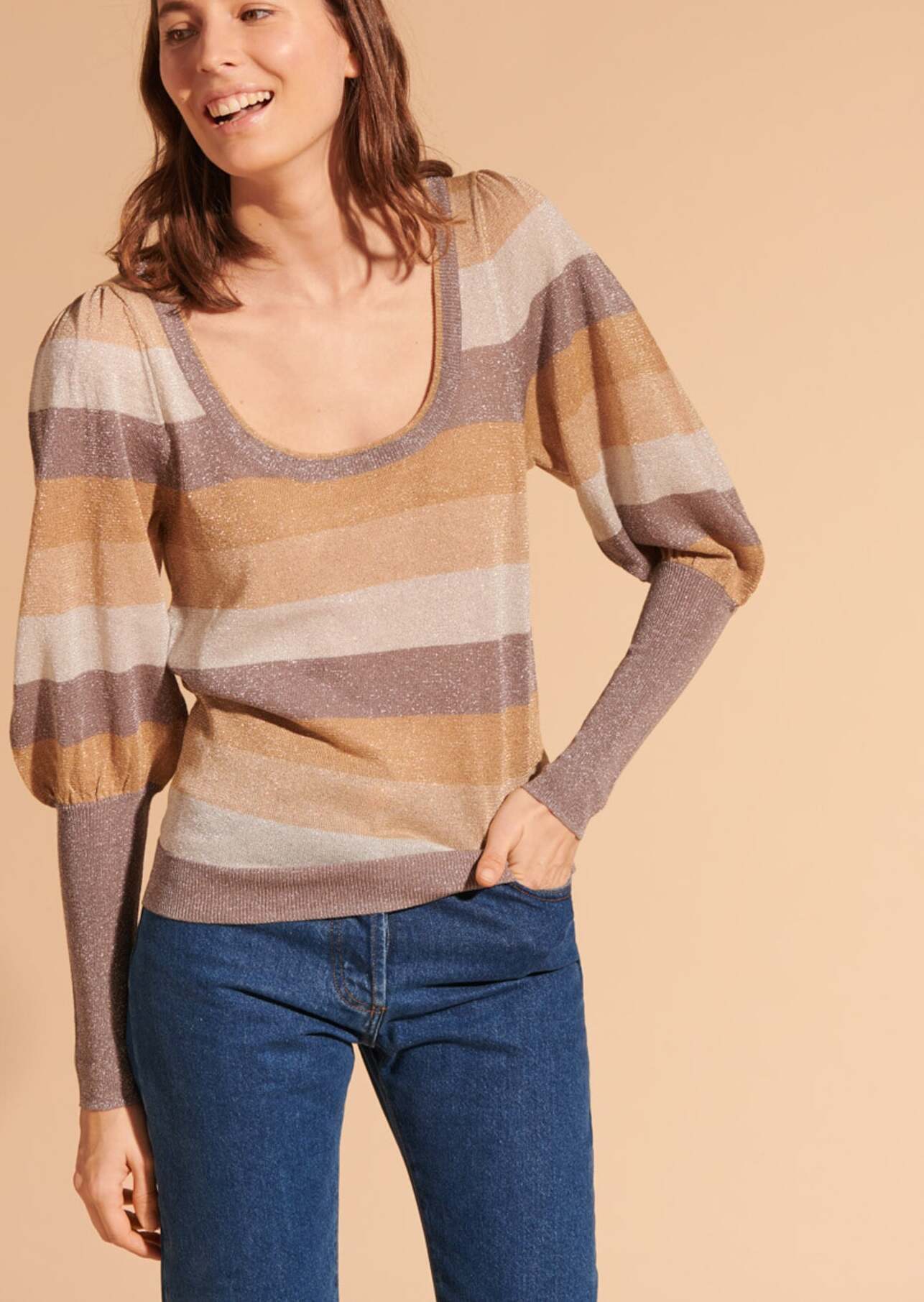 Maille Noéline lurex tricolore Faume - seconde main