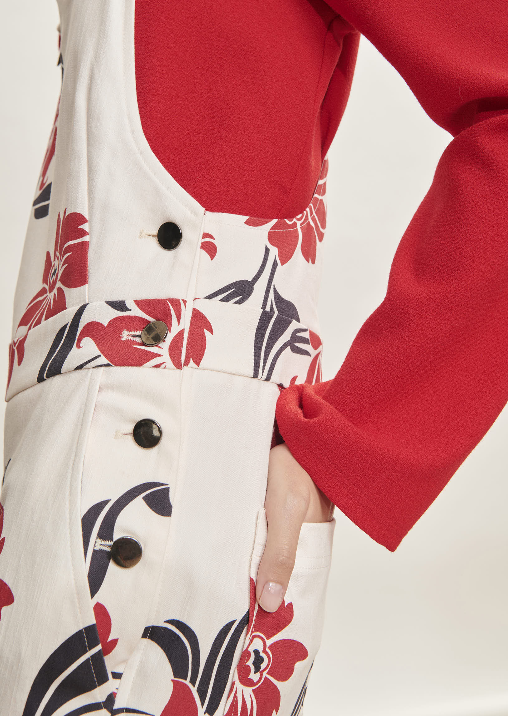 Salopette Carolyn écrue imprimé fleurs de lys en coton Faume - seconde main