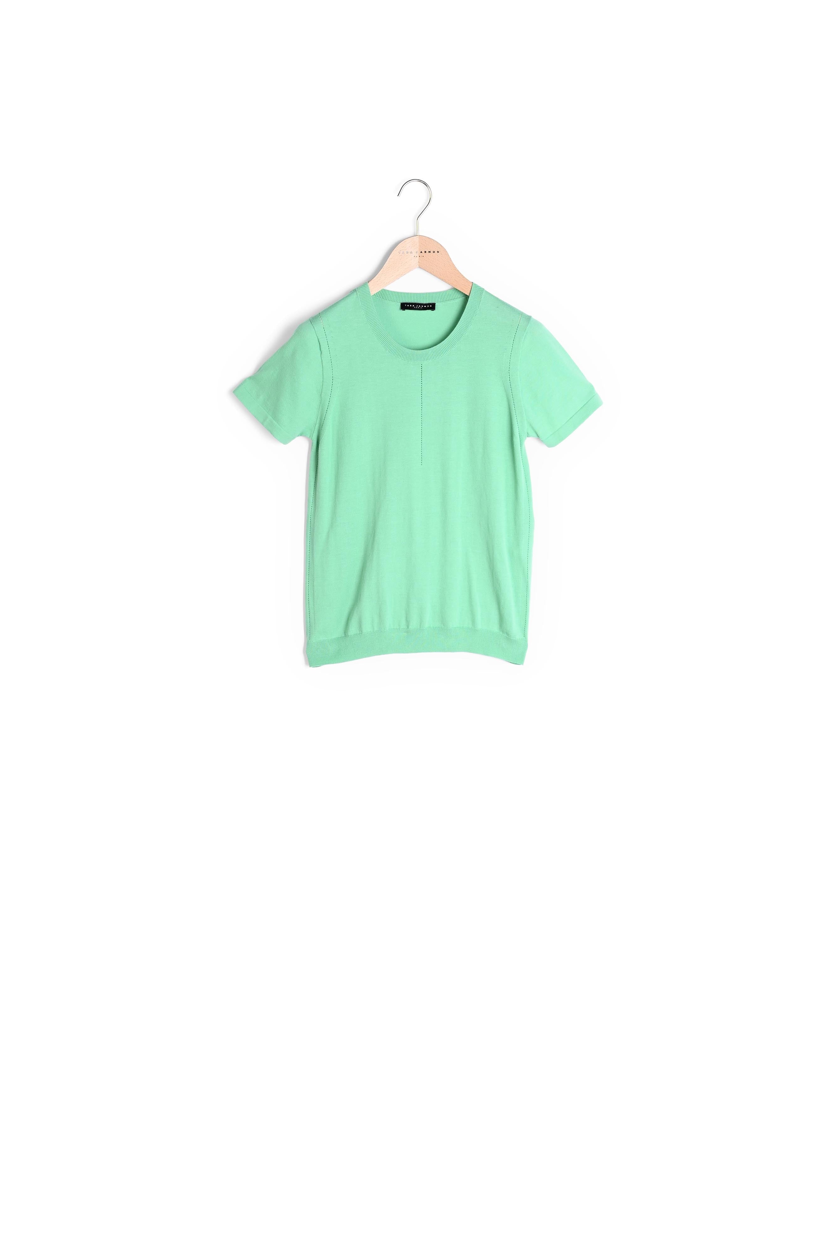 Pull Pistache vert pale en coton extrafin Faume - seconde main