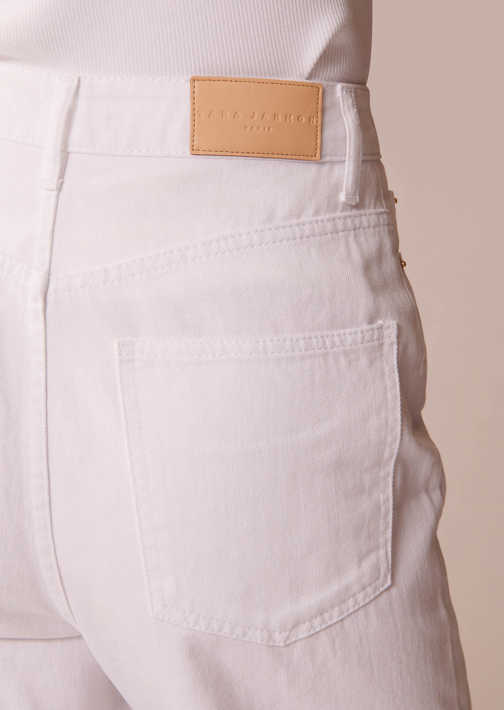 Jean Jerem blanc en denim Faume - seconde main