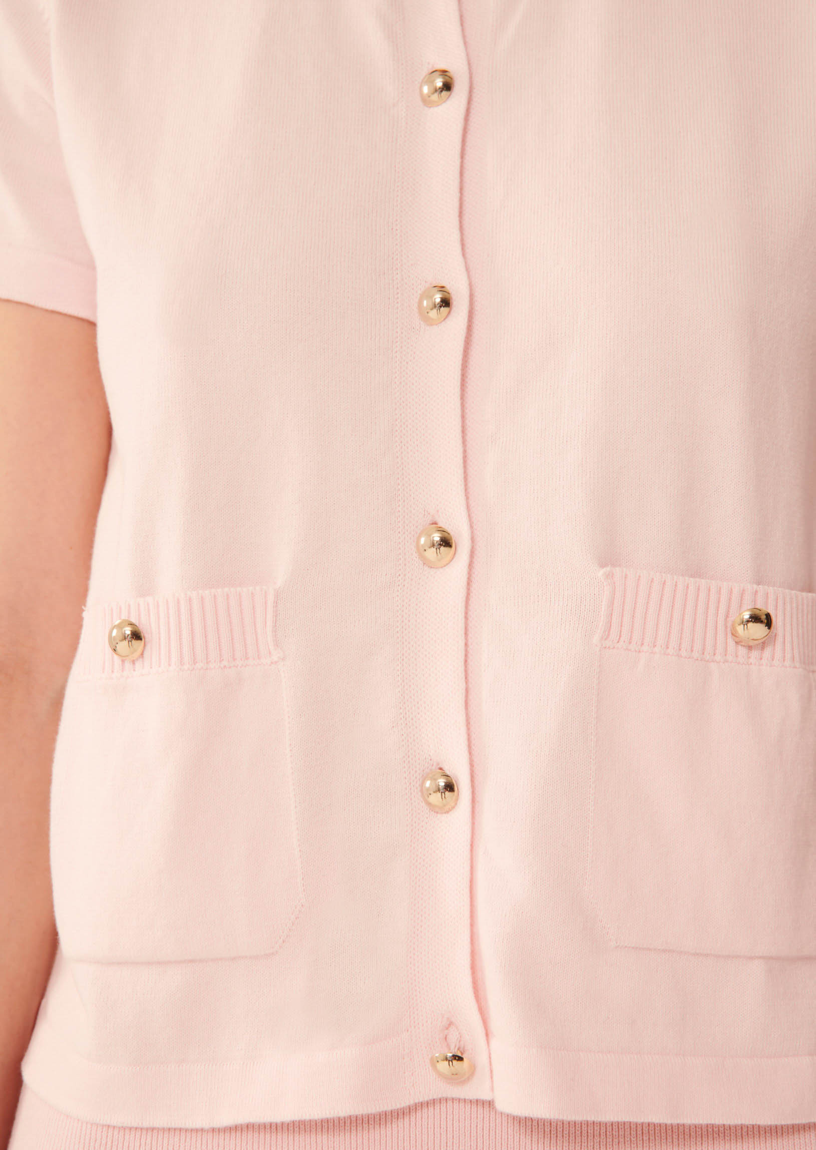 Gilet Georgy rose en coton fin Faume - seconde main