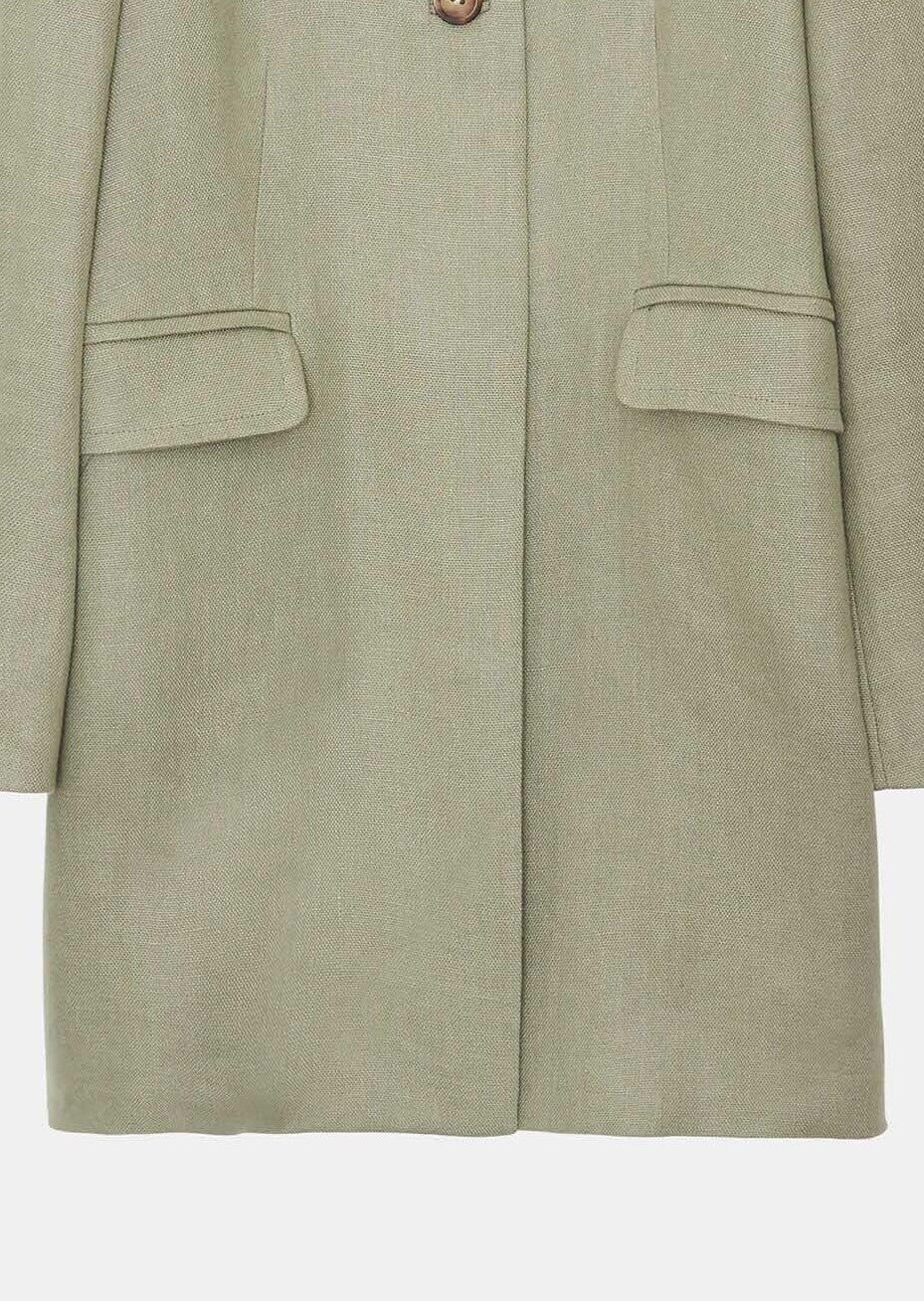 Manteau Martina vert pâle en lin Faume - seconde main